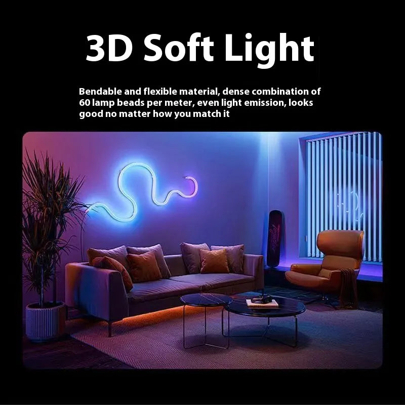 Volterexa AmbientSync LED Strip — RGBIC Screen & Music Reactive Lighting