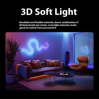 Volterexa AmbientSync LED Strip — RGBIC Screen & Music Reactive Lighting