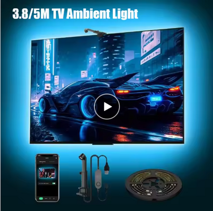 Volterexa AmbientSync LED Strip — RGBIC Screen & Music Reactive Lighting