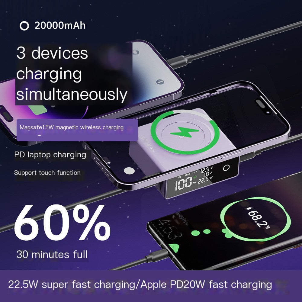 Volterexa Q7 Magnetic Power Bank — 20,000mAh Wireless Fast Charger
