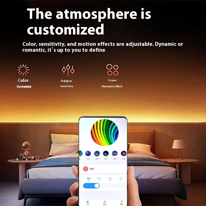 Volterexa AmbientSync LED Strip — RGBIC Screen & Music Reactive Lighting